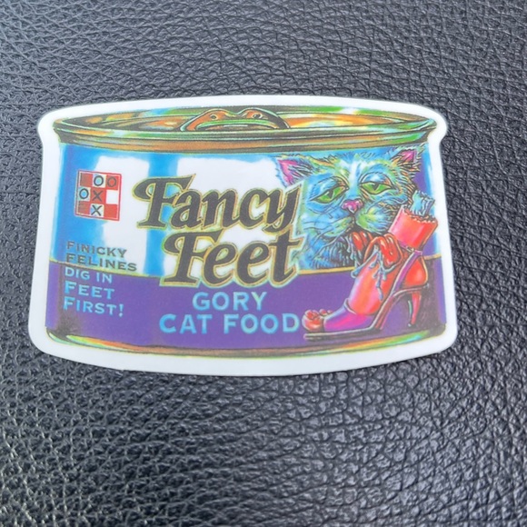 Fancy Feet Gross Crude Rude Blunt Brand Parody 80s 90s Blunt Funny Sticker cats - Picture 3 of 4